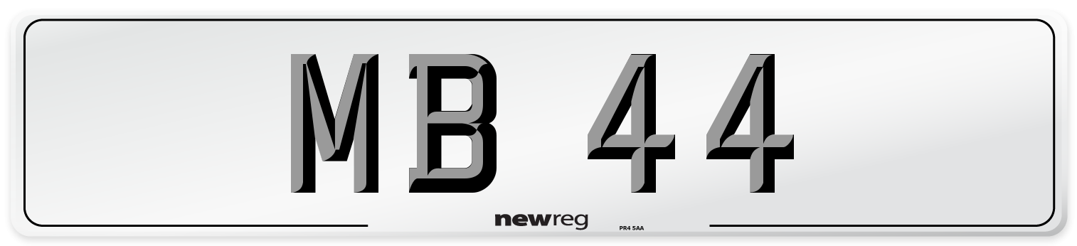 MB 44 Number Plate from New Reg